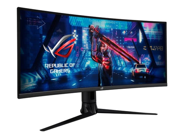 ASUS ROG Strix XG349C - LED-skjerm - gaming - kurvet - 34.14" - 3440 x 1440 UWQHD @ 144 Hz - IPS - 400 cd/m² - 1000:1 - DisplayHDR 400 - 1 ms - HDMI,