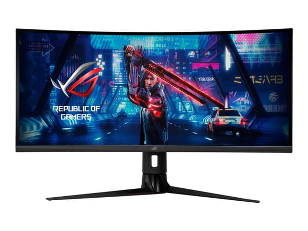 ASUS ROG Strix XG349C - LED-skjerm - gaming - kurvet - 34.14" - 3440 x 1440 UWQHD @ 144 Hz - IPS - 400 cd/m² - 1000:1 - DisplayHDR 400 - 1 ms - HDMI,