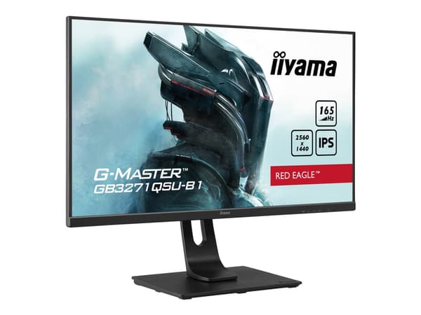 iiyama G-MASTER Red Eagle GB3271QSU-B1 - LED-skärm - 32" (31.5" visbar) - 2560 x 1440 WQHD @ 165 Hz - IPS - 400 cd/m² - 1200:1 - 1 ms - 2xHDMI, 2xDis