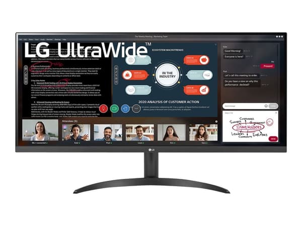 LG 34WP500-B - LED-skjerm - 34" - 2560 x 1080 UWFHD @ 75 Hz - IPS - 250 cd/m² - 1000:1 - HDR10 - 5 ms - 2xHDMI