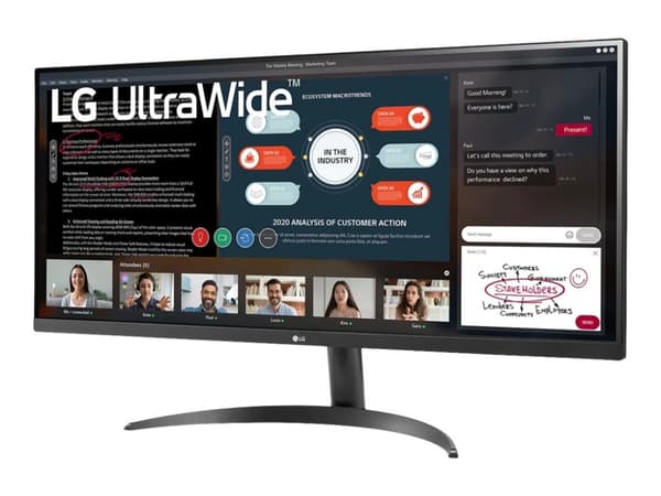 LG 34WP500-B - LED-skjerm - 34" - 2560 x 1080 UWFHD @ 75 Hz - IPS - 250 cd/m² - 1000:1 - HDR10 - 5 ms - 2xHDMI