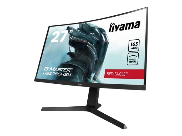 iiyama G-MASTER Red Eagle GB2766HSU-B1 - LED-skjerm - kurvet - 27" - 1920 x 1080 Full HD (1080p) @ 165 Hz - VA - 250 cd/m² - 3000:1 - 1 ms - 2xHDMI, Sort