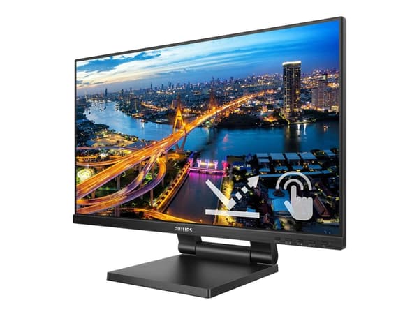 Philips B Line 222B1TC - LED-näyttö - 22" (21,5" katseluun) - kosketusnäyttö - 1920 x 1080 Full HD (1080p) @ 75 Hz - IPS - 250 cd/m² - 1000:1 - 4 ms