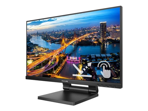 Philips B Line 222B1TC - LED-näyttö - 22" (21,5" katseluun) - kosketusnäyttö - 1920 x 1080 Full HD (1080p) @ 75 Hz - IPS - 250 cd/m² - 1000:1 - 4 ms musta