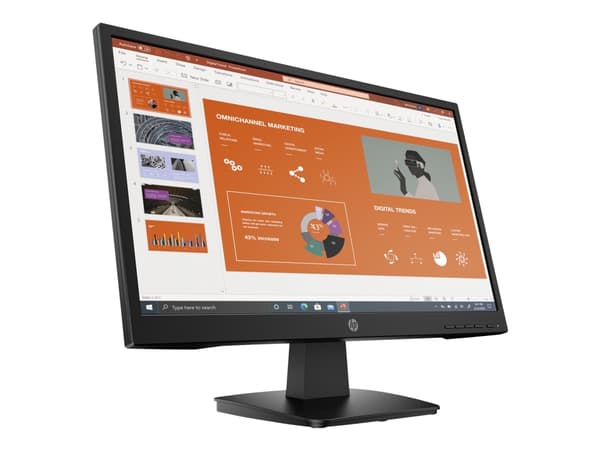 HP P22va G4 - P-Series - LED-skjerm - 21.5" - 1920 x 1080 Full HD (1080p) @ 60 Hz - VA - 250 cd/m² - 3000:1 - 7 ms - HDMI, VGA - svart