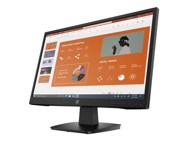 HP P22va G4 - P-Series - LED-skjerm - 21.5" - 1920 x 1080 Full HD (1080p) @ 60 Hz - VA - 250 cd/m² - 3000:1 - 7 ms - HDMI, VGA - svart