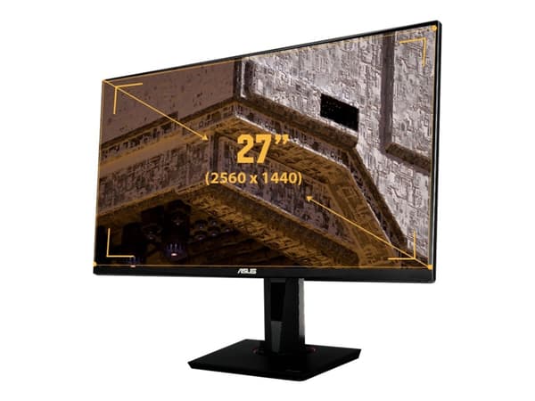 ASUS TUF Gaming VG27AQZ - LED-skärm - spel - 27" - 2560 x 1440 WQHD @ 165 Hz - IPS - 350 cd/m² - 1000:1 - HDR10 - 1 ms - 2xHDMI, DisplayPort - högtal Svart
