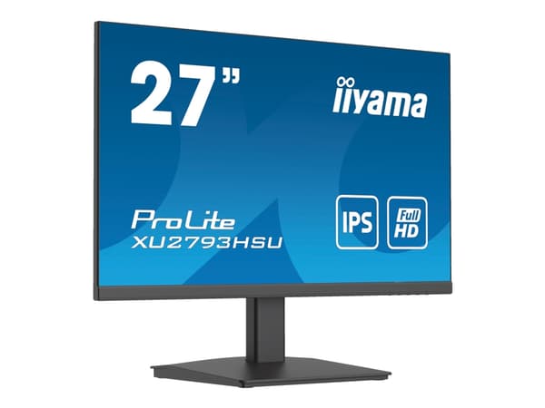 iiyama ProLite XU2793HSU-B4 - LED-näyttö - 27" - 1920 x 1080 Full HD (1080p) @ 75 Hz - IPS - 300 cd/m² - 1000:1 - 4 ms - HDMI, VGA, DisplayPort - kai