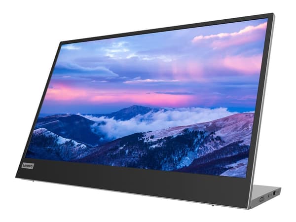 Lenovo L152 - LED-skjerm - 15.6" (16" synlig) - portabel - 1920 x 1080 Full HD (1080p) - IPS - 250 cd/m² - 1000:1 - 6 ms - 2xUSB-C - ravnsort Sort, Grå