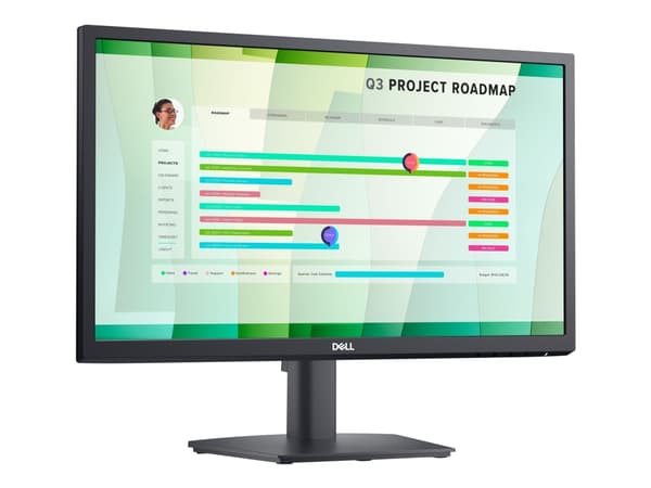 Dell E2223HN - LED-skärm - 22" (21.45" visbar) - 1920 x 1080 Full HD (1080p) @ 60 Hz - VA - 250 cd/m² - 3000:1 - 5 ms - HDMI, VGA - svart - med 3 års Svart