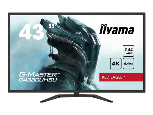 iiyama G-MASTER Red Eagle G4380UHSU-B1 - LED-skjerm - 43" (42.5" synlig) - 3840 x 2160 4K UHD (2160p) @ 144 Hz - VA - 550 cd/m² - 4000:1 - HDR400 - 0