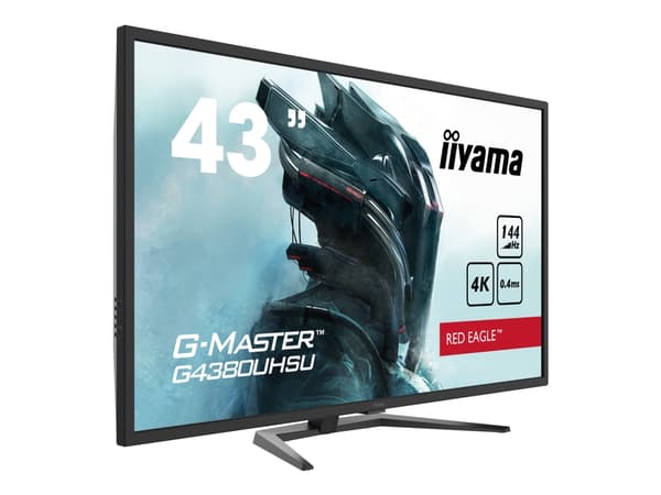 iiyama G-MASTER Red Eagle G4380UHSU-B1 - LED-skjerm - 43" (42.5" synlig) - 3840 x 2160 4K UHD (2160p) @ 144 Hz - VA - 550 cd/m² - 4000:1 - HDR400 - 0
