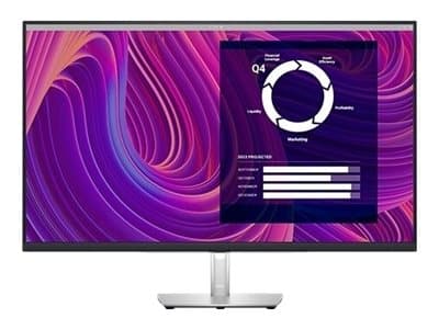 DELL P Series P3223DE 80 cm (31,5") 2560 x 1440 pixel Quad HD LCD Sort, Sølv