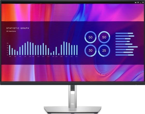 DELL P Series P3223DE 80 cm (31,5") 2560 x 1440 pixel Quad HD LCD Sort, Sølv
