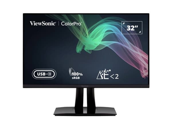 Viewsonic VP3256-4K LED-monitori 80 cm (31,5 tuumaa) EEK G (A - G) 3840 x 2160 pikseliä UHD DisplayPort, HDMI™, USB-C® IPS LED musta