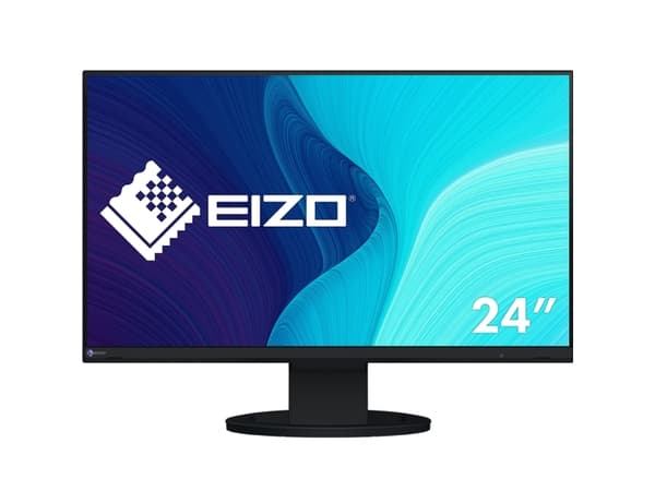 EIZO FlexScan EV2490-BK - Med FlexStand - LED-skjerm - 23.8" - 1920 x 1080 Full HD (1080p) @ 60 Hz - IPS - 250 cd/m² - 1000:1 - 5 ms - HDMI, DisplayP