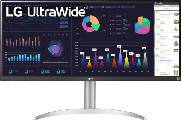 LG 34WQ650-W - LED-skärm - 34" - 2560 x 1080 UWFHD @ 100 Hz - IPS - 400 cd/m² - 1000:1 - DisplayHDR 400 - 1 ms - HDMI, DisplayPort, USB-C - högtalare