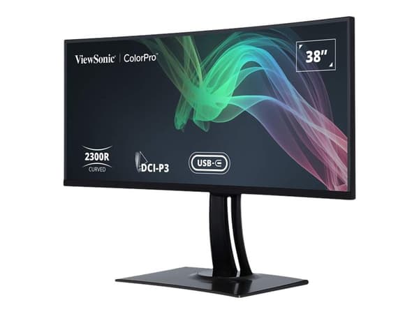Viewsonic VP3881A, 96,5 cm (38"), 3840 x 1600 piksler, Quad HD+, LED, 5 ms, Sort