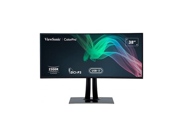 Viewsonic VP3881A, 96,5 cm (38"), 3840 x 1600 pixlar, Quad HD+, LED, 5 ms, Svart