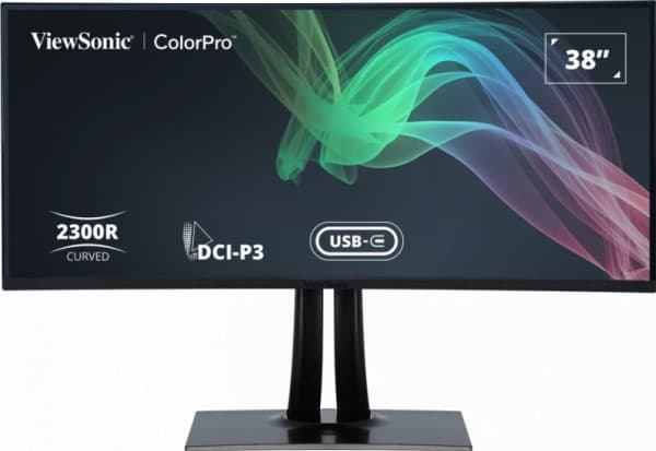 Viewsonic VP3881A, 96,5 cm (38"), 3840 x 1600 pixlar, Quad HD+, LED, 5 ms, Svart