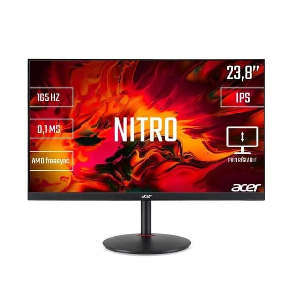 PC-spelarskärm - ACER Nitro XV240YPbmiiprx - 23,8 "FHD - IPS-panel - 0,1 ms - 165 Hz - 2 x HDMI / DisplayPort - AMD FreeSync