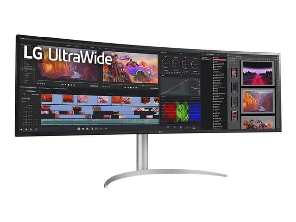 LG 49WQ95X-W - LED-skärm - böjd - 49" - 5120 x 1440 UltraWide Dual QHD @ 144 Hz - Nano IPS - 400 cd/m² - 1000:1 - DisplayHDR 400 - 5 ms - 2xHDMI, Dis