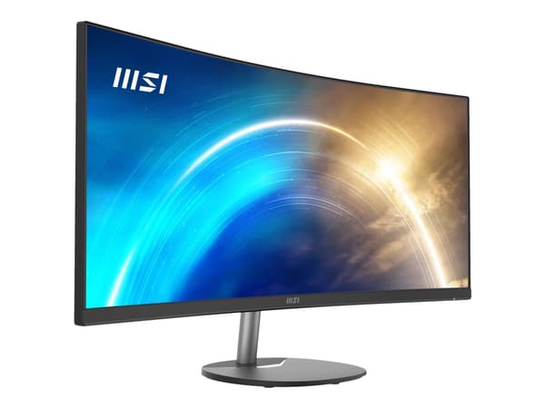 MSI PRO MP341CQ - LED-skärm - böjd - 34" - 3440 x 1440 UWQHD @ 100 Hz - VA - 300 cd/m² - 3000:1 - 4 ms - 2xHDMI, DisplayPort - högtalare - svart