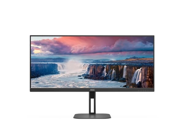 AOC V5 U34V5C - LED technology - 34" - 3440 x 1440 WQHD @ 100 Hz - VA - 300 cd/m² - 3000:1 - HDMI, DisplayPort, USB-C - Built in speakers - Black Sort