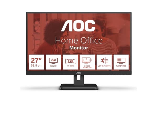 AOC 27E3UM, 68,6 cm (27"), 1920 x 1080 pixlar, Full HD, 4 ms, Svart Svart