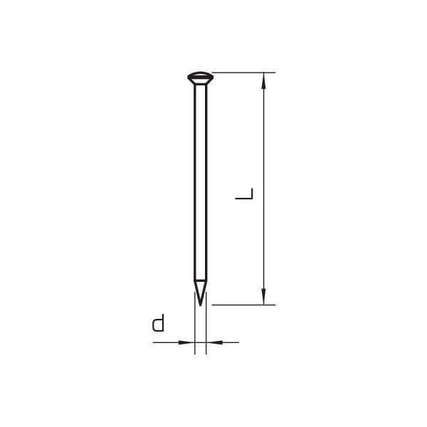 Stålsøm 2x30mm St 362 30 BK hærdet 3353303 (3353303)