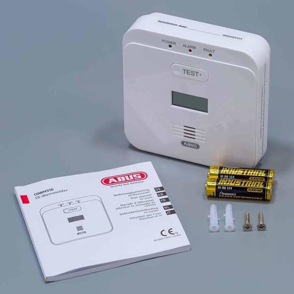 ABUS COWM510 - Kulmonoxiddetektor - Pålidelig kvalitet - 10 års batteri