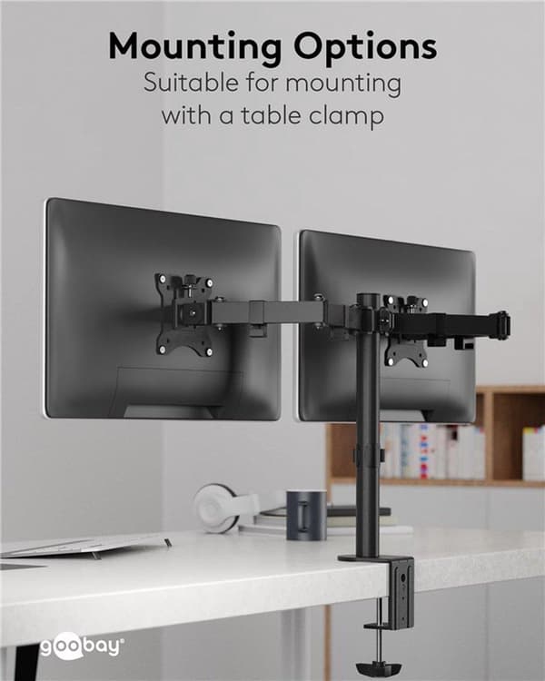 Goobay Dual Monitor Bracket Flex til skærme mellem 17 og 32 tommer (43-81 cm)
