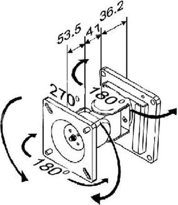 Værdi 17.99.1121 TV-ophæng 61 cm (24'') Sort