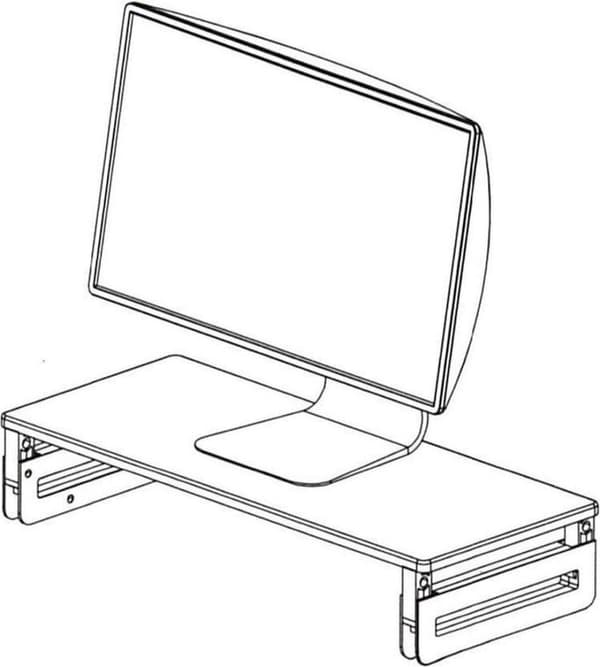 Værdi ergonomisk skærmstativ / riser XL / sort