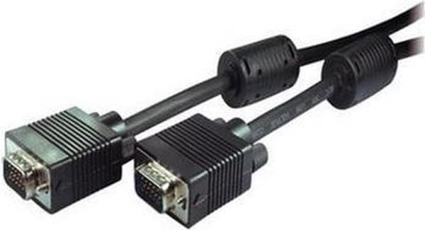 S-Conn 5m S-VGA VGA-kabel VGA (D-Sub) Sort