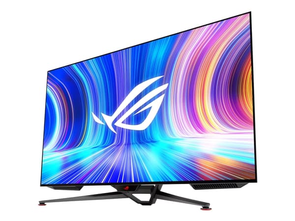 ASUS ROG Swift OLED PG42UQ - OLED-skjerm - gaming - 42" - 3840 x 2160 4K @ 138 Hz - 450 cd/m² - 135000:1 - HDR10 - 4xHDMI, DisplayPort - høyttalere Sort