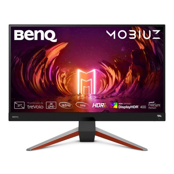BenQ - Gaming Monitor - MOBIUZ EX2710Q - 27 tum - 2K QHD HDRi - 165 Hz - 1 ms - Inbyggda högtalare Svart