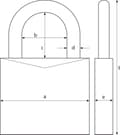 Miniatyrbillede 2 af 3: ABUS kombinationshængelås med messinglåskasse (50mm)