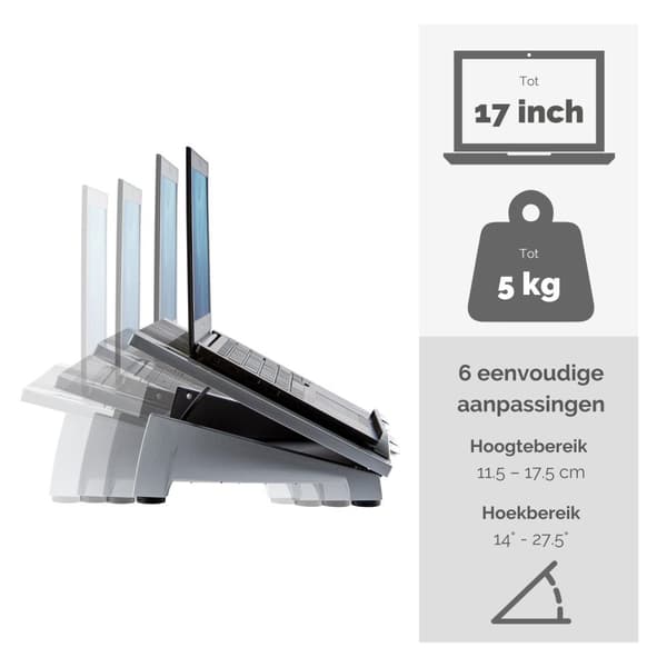 Fellowes bärbara stativ i 6 höjdjusterbar Office Suites plus