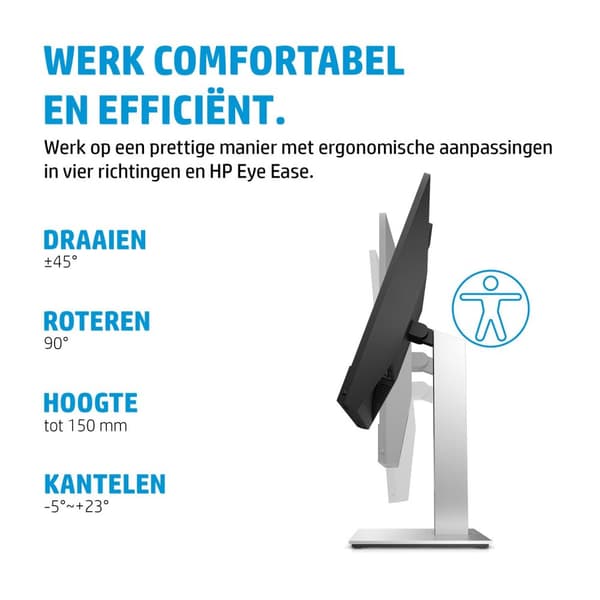HP Inc. E24m G4 -konferenssinäyttö telakalla, kaiuttimella ja verkkokameralla - 40Z32AA
