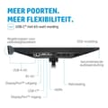 Pikkukuva 2 / 5: HP Inc. E24m G4 -konferenssinäyttö telakalla, kaiuttimella ja verkkokameralla - 40Z32AA