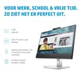 Pikkukuva 1 / 5: HP Inc. E24m G4 -konferenssinäyttö telakalla, kaiuttimella ja verkkokameralla - 40Z32AA