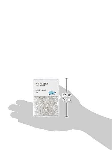 WEDO stiftstift, kristallklara, innehåll: 100 stycken, stiftlängd: 12 mm, huvuddiameter: 10 mm, i genomskinlig låda (54 249)
