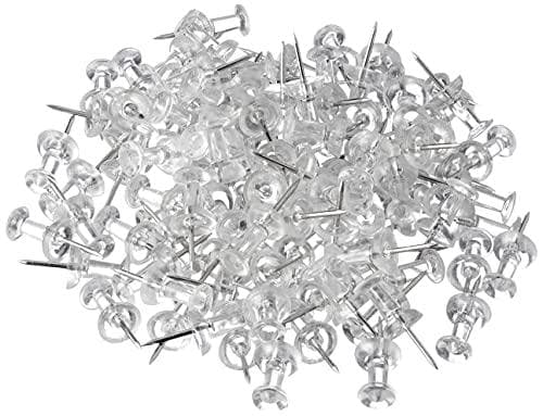 WEDO stiftstift, kristallklara, innehåll: 100 stycken, stiftlängd: 12 mm, huvuddiameter: 10 mm, i genomskinlig låda (54 249)