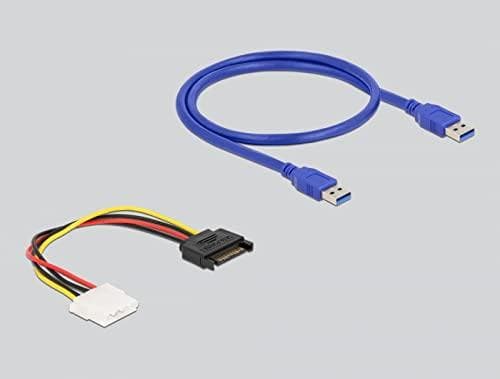 Delock 41430 stigkort PCI Express x1 til x16 med 60 cm USB-kabel