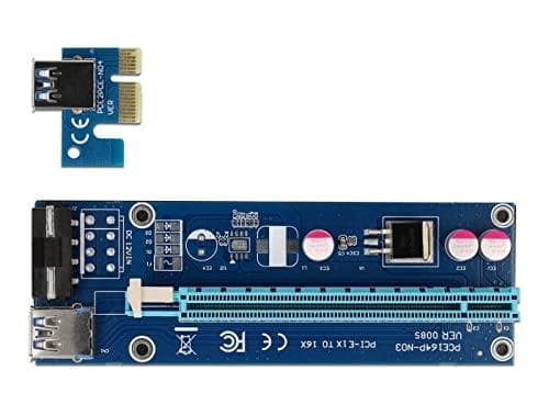 Delock 41430 stigkort PCI Express x1 til x16 med 60 cm USB-kabel