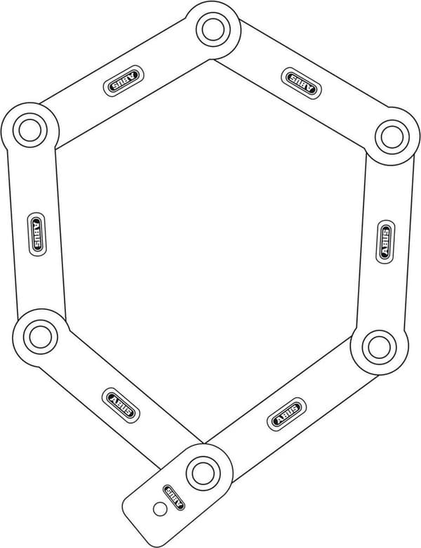 ABUS Bordo Big uGrip 5700/100 kokoontaittuva lukko - musta SH