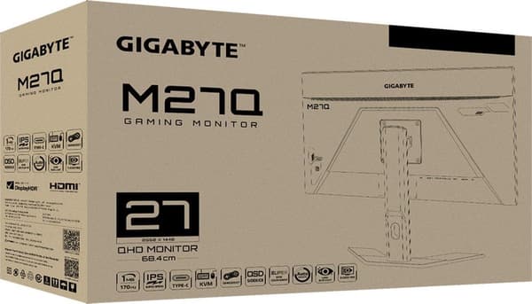 Gigabyte M27Q 27" QHD 170Hz näyttö