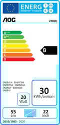 Miniatyrbild 2 av 9: AOC Basic-line 22B2H - Full HD-skärm - 22 tum