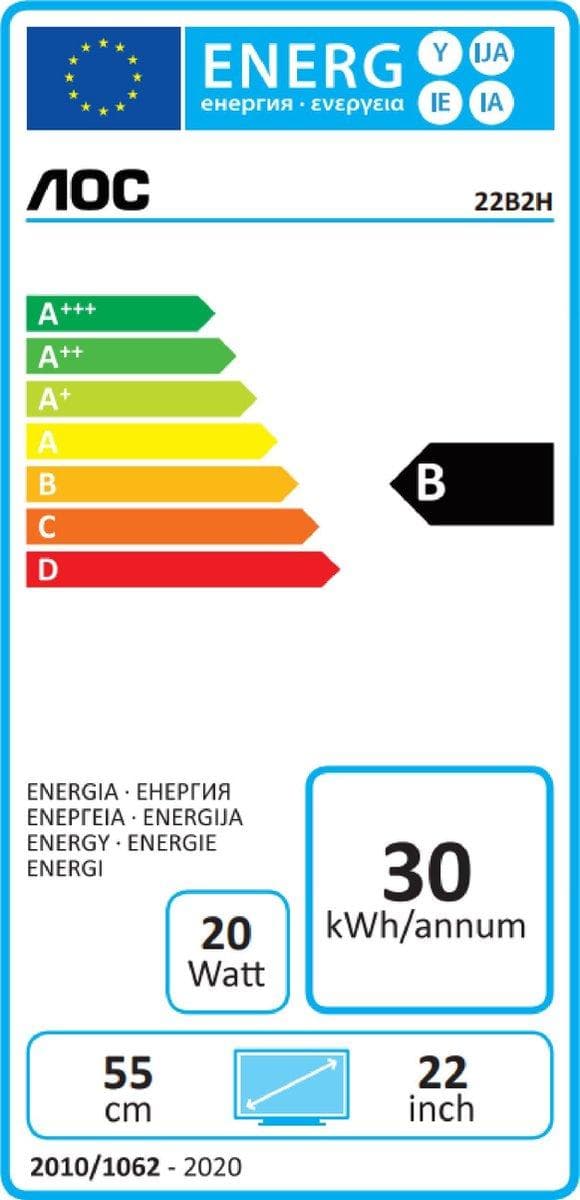 AOC Basic-line 22B2H - Full HD-skärm - 22 tum